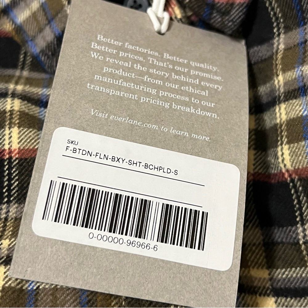 NWT Everlane Plaid Boxy Flannel Shirt - Picture 13 of 13